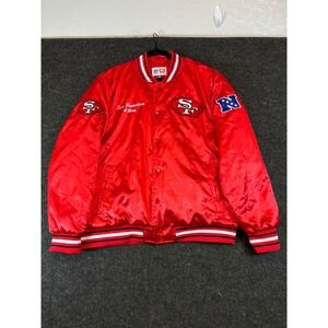 NWT Ultra Game San Francisco 49ers Bomber Jacket Mens XL Red NFL Football Sports